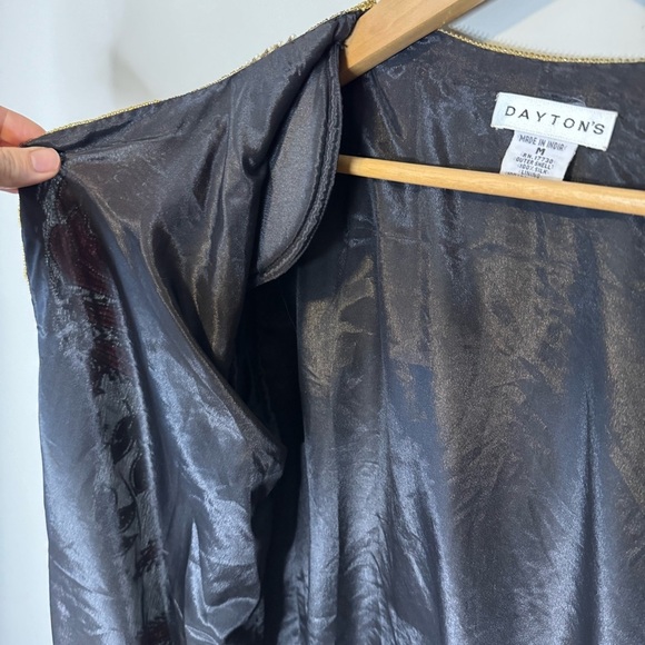 Vtg 80s Beaded Silk Evening Jacket Size Medium Floral - Picture 10 of 10